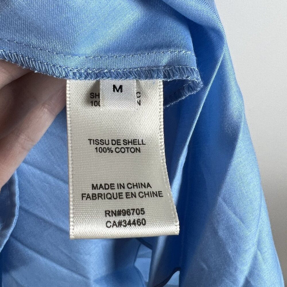 $345 Rebecca Taylor‎  Blue Smocked Waist Dress Women’s Size Medium Designer - Picture 6 of 12